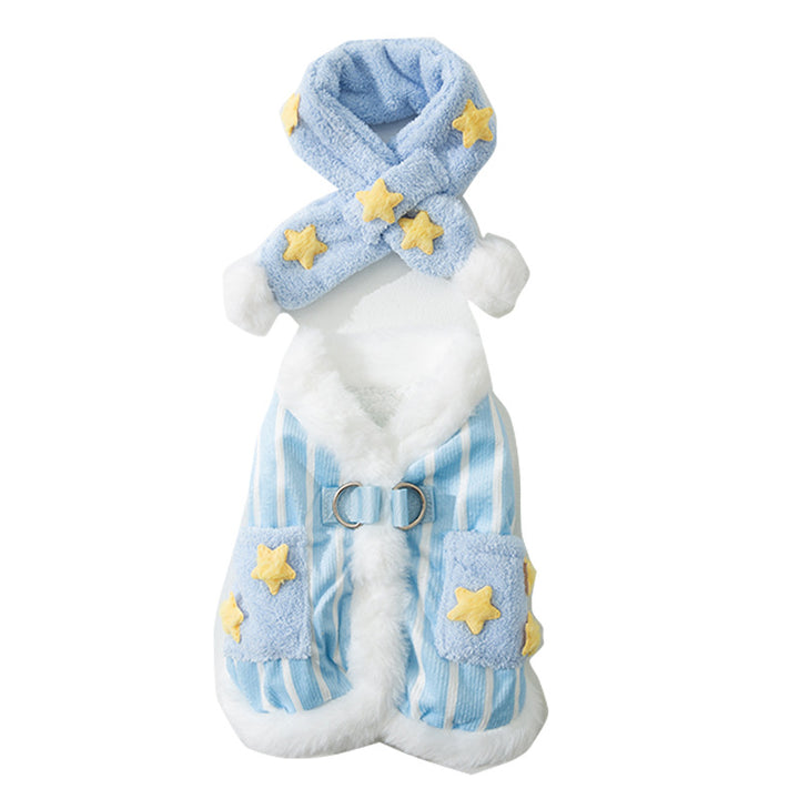 Pet heating set with scarf and vest