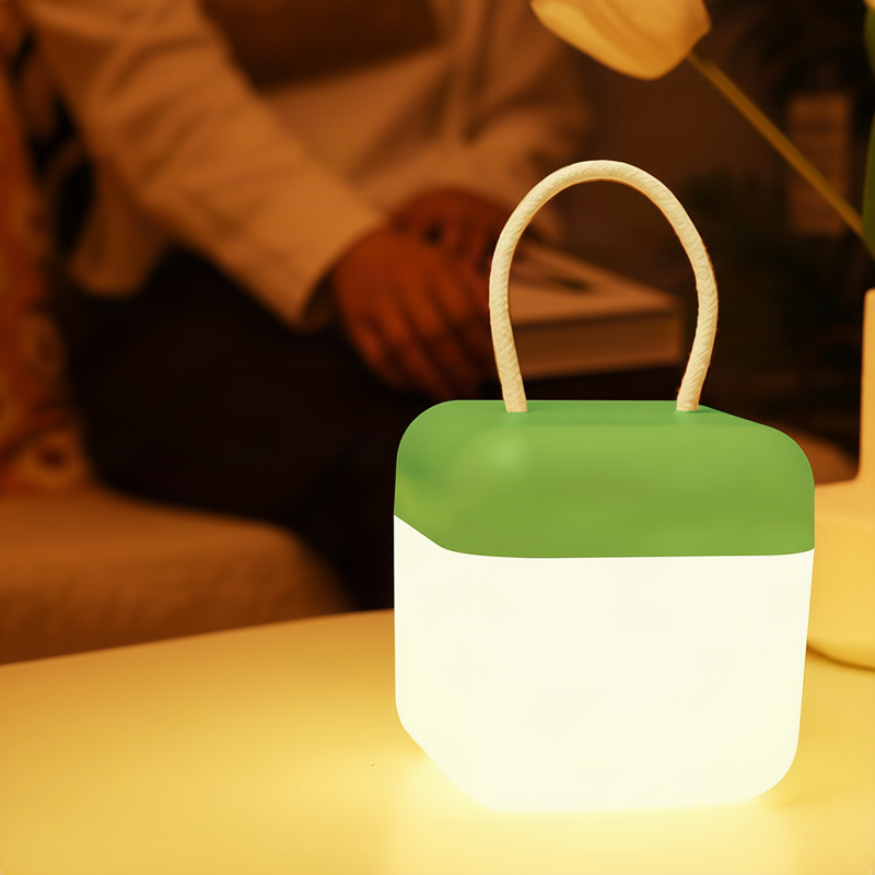 Portable LED lantern with silicone, 10.5 cm