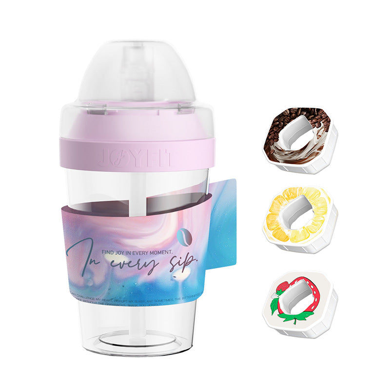 Sports water bottle with straw, 400 ml