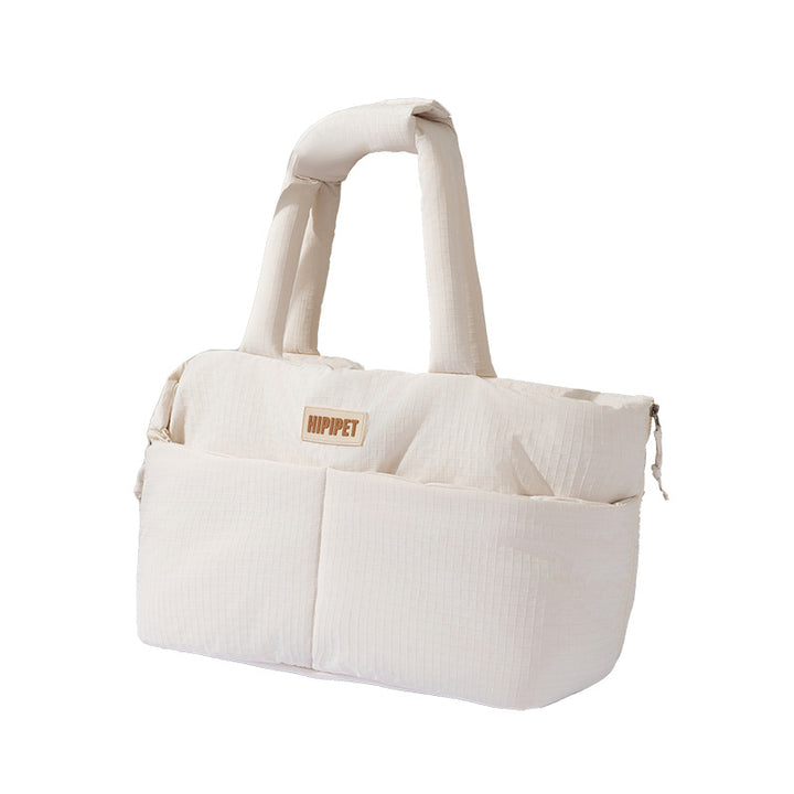 Portable pet carrier with sleeping mat