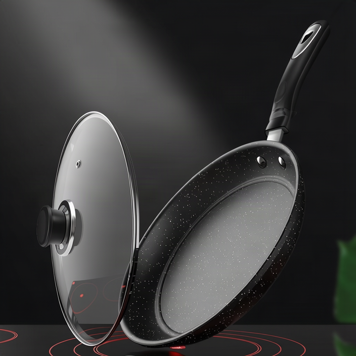 Stainless Steel Frying Pan with Glass Lid