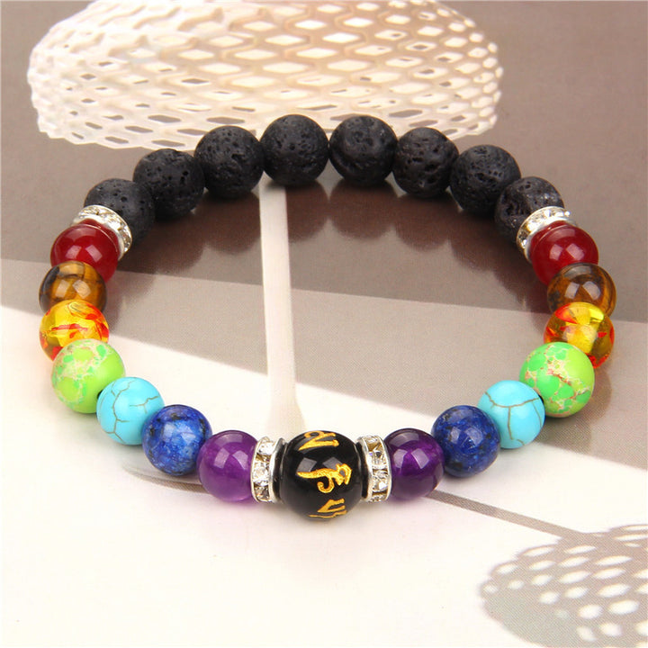 Beaded bracelet made of natural stones