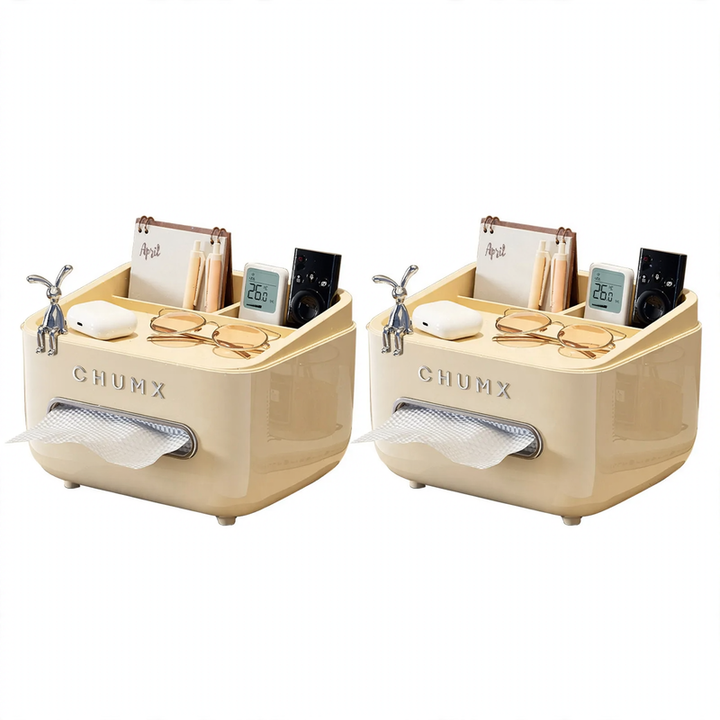 Multifunctional table shelf for tissues and accessories