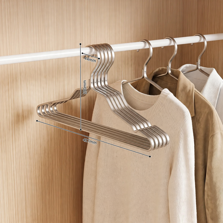 Aluminium coat hanger, non-slip, scratch-free