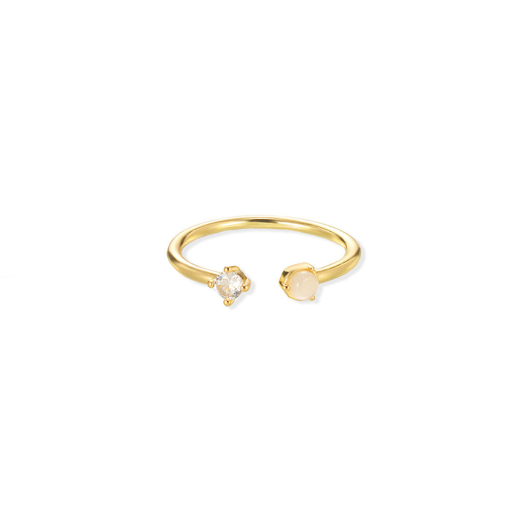 Birthstone ring, adjustable