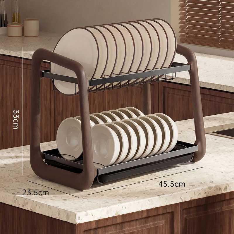 Plastic drying rack with catch tray