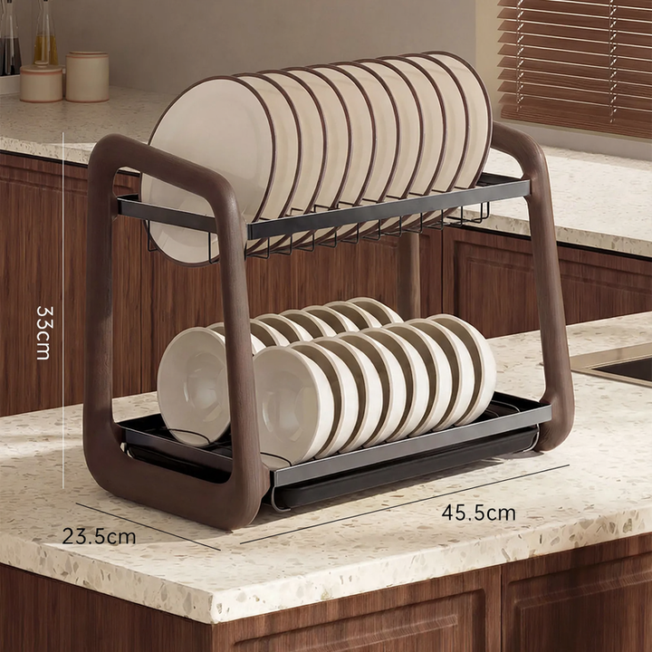 Plastic drying rack with catch tray
