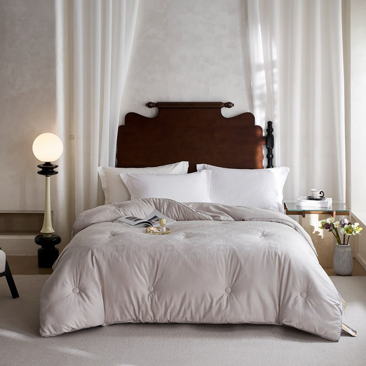 Cotton quilted duvet with soy fiber filling, four seasons