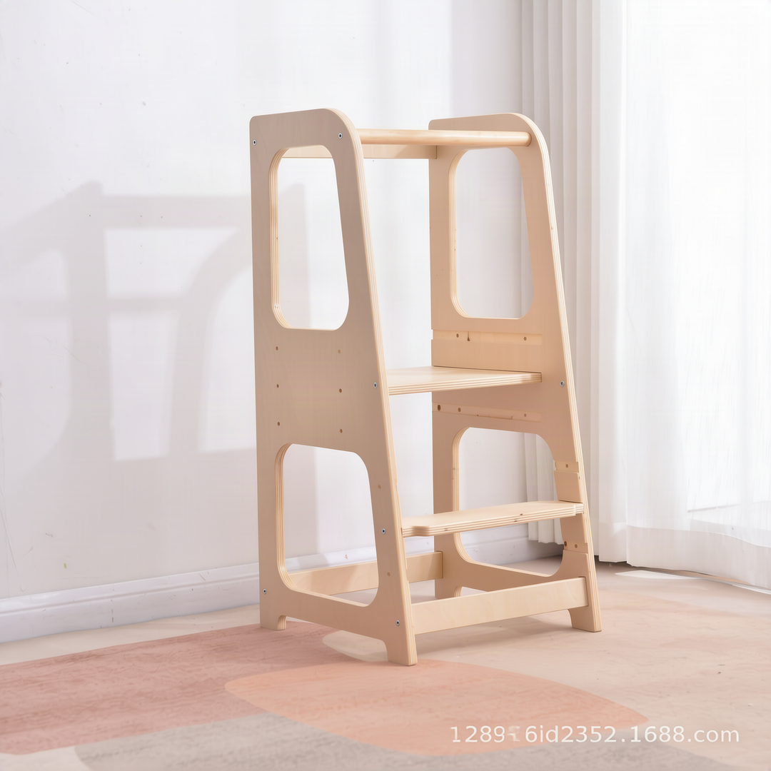 Montessori Learning Tower made of wood, foldable, 91×46×48 cm