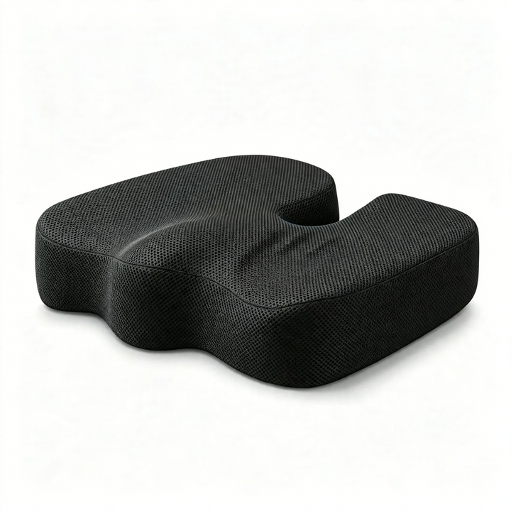 Seat cushion with memory foam and gel, breathable
