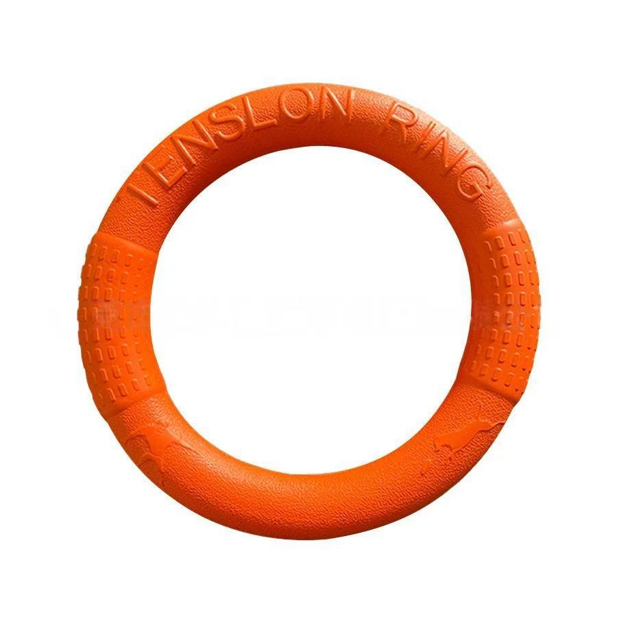Rubber play ball for dogs with tail