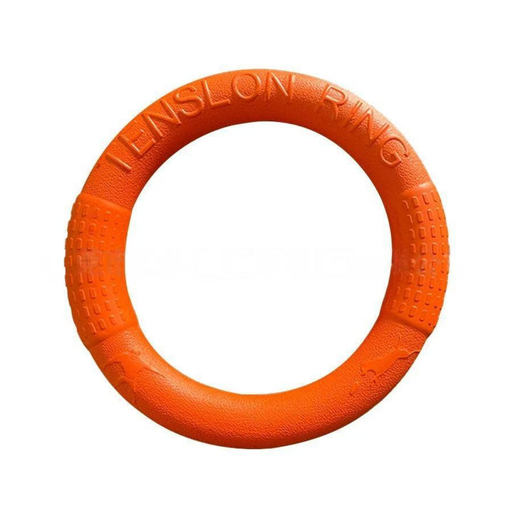 Rubber play ball for dogs with tail