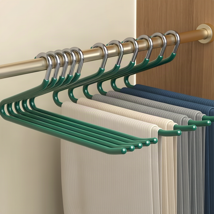 Stainless steel pant hangers, non-slip