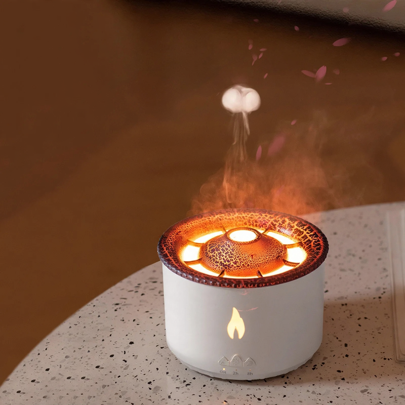 Dynamic ultrasonic diffuser with water mist