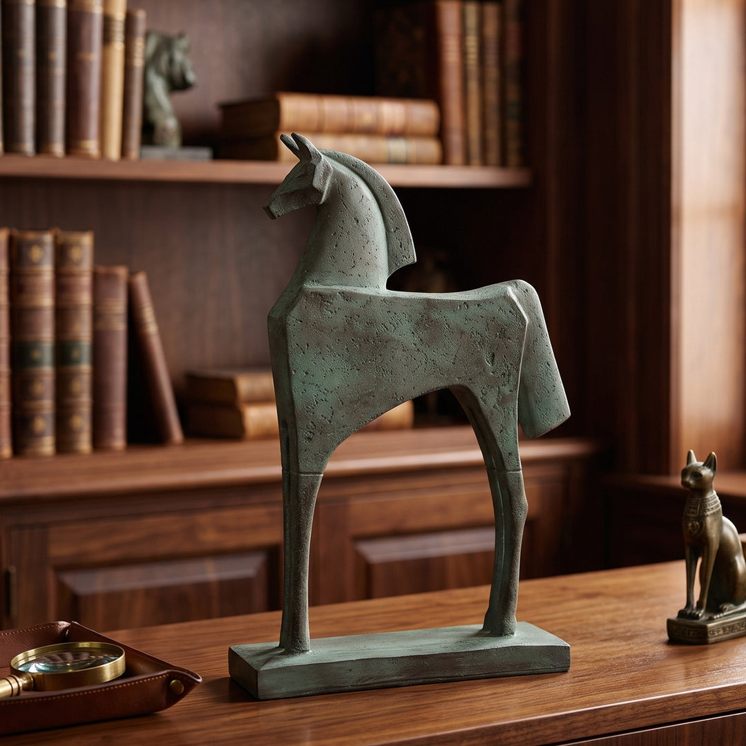 Animal sculpture made of resin, horse or cattle