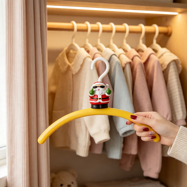 Plastic clothes hanger with cartoon design