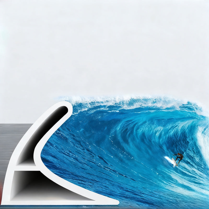 Silicone sealing strip for shower and bath