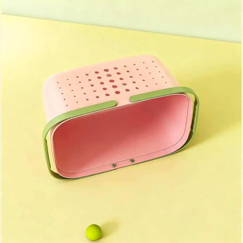 Portable bath basket made of plastic