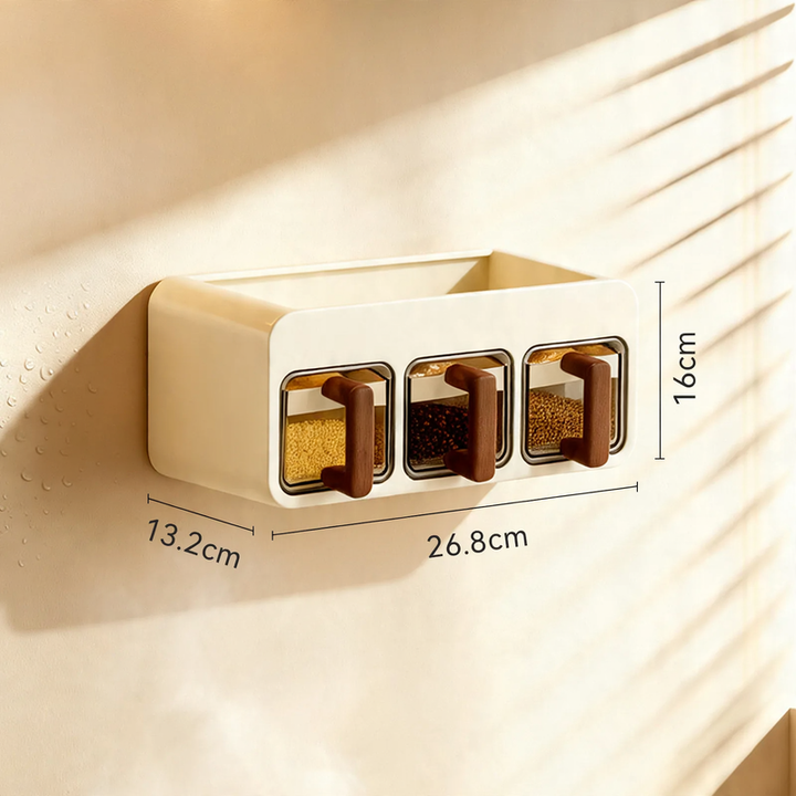 Spice box set for hanging, 2 or 3 compartments