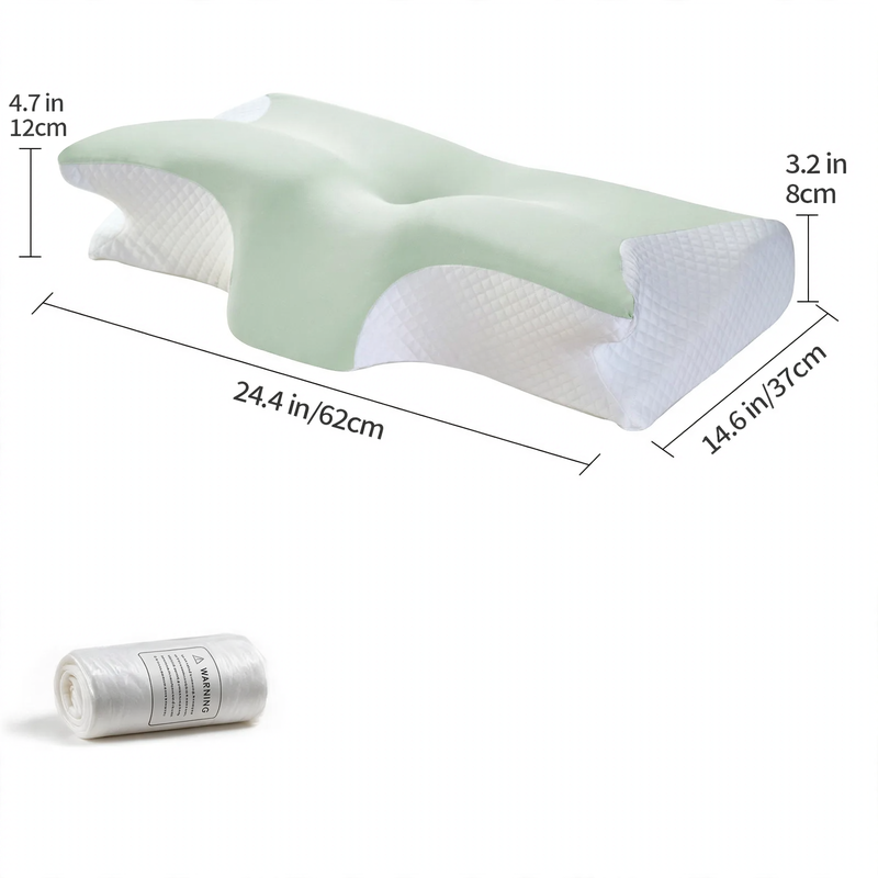 Memory foam neck pillow, butterfly shape