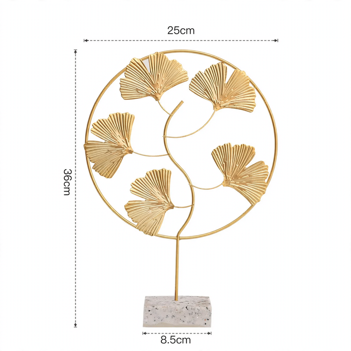 Metal leaf decoration in Nordic style