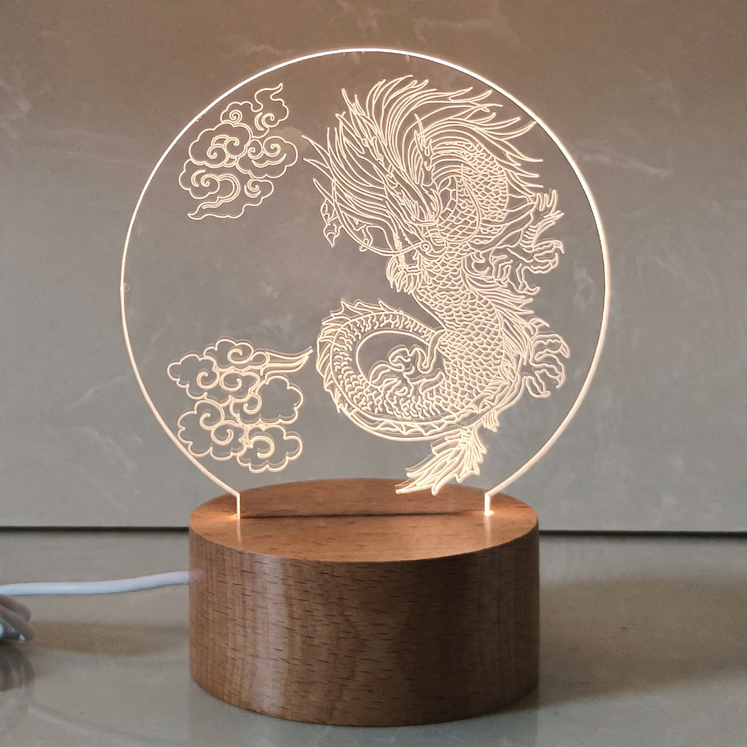 3D Architecture Night Light with Acrylic Screen