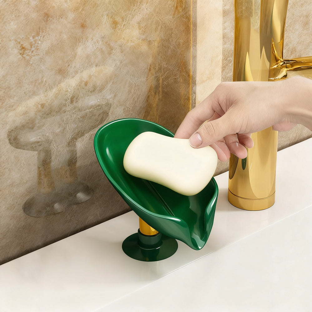 Soap holder with suction cup, wall mounted