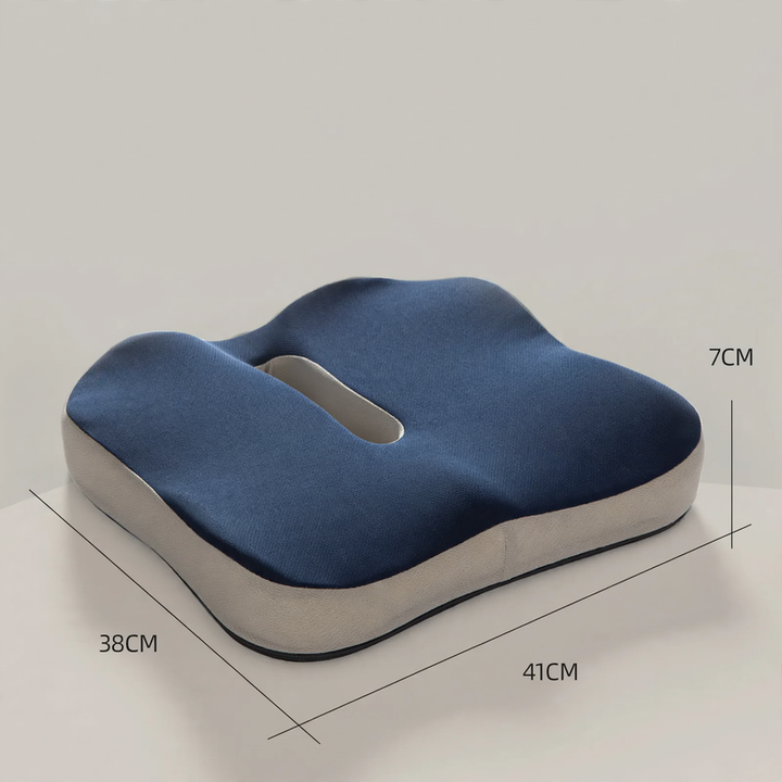 Ergonomic seat cushion made of memory foam, 41×38 cm