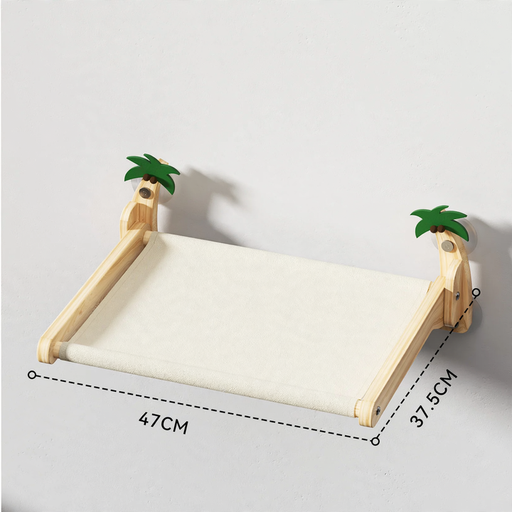 Hanging cat bed with suction cup, foldable