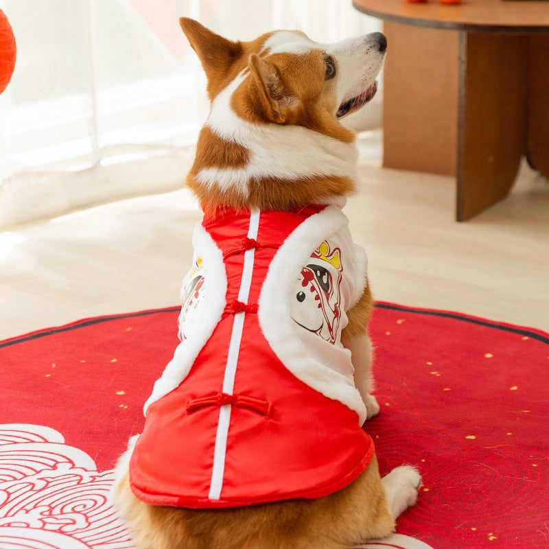 New Year sweater for dogs and cats, fleece