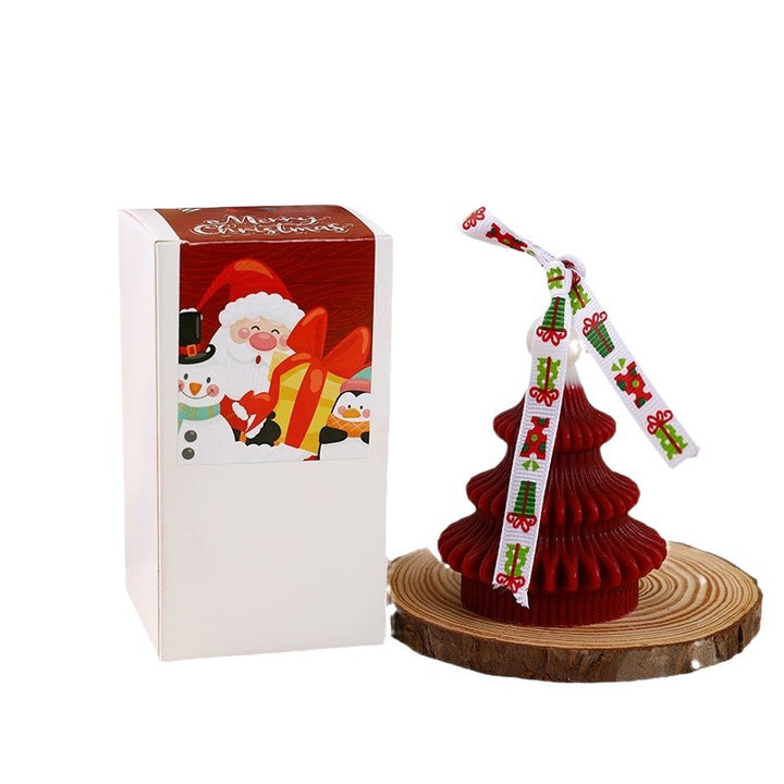 Decorative Christmas candle made of soy wax