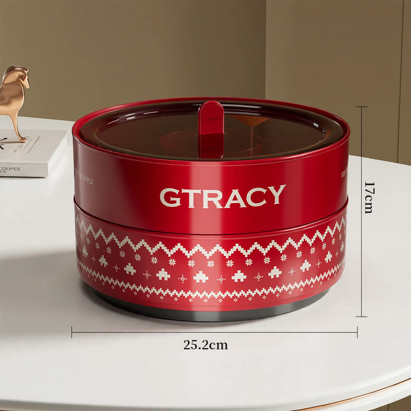 Candy dish with lid and compartments