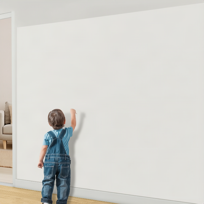 Transparent protective film for walls, waterproof