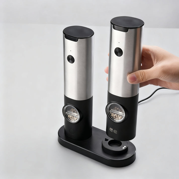 Electric pepper mill, 70 ml, stainless steel