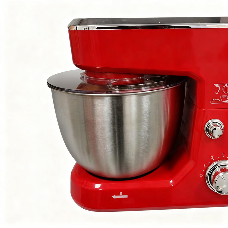 Kitchen machine 5 L, stainless steel, multiple plugs