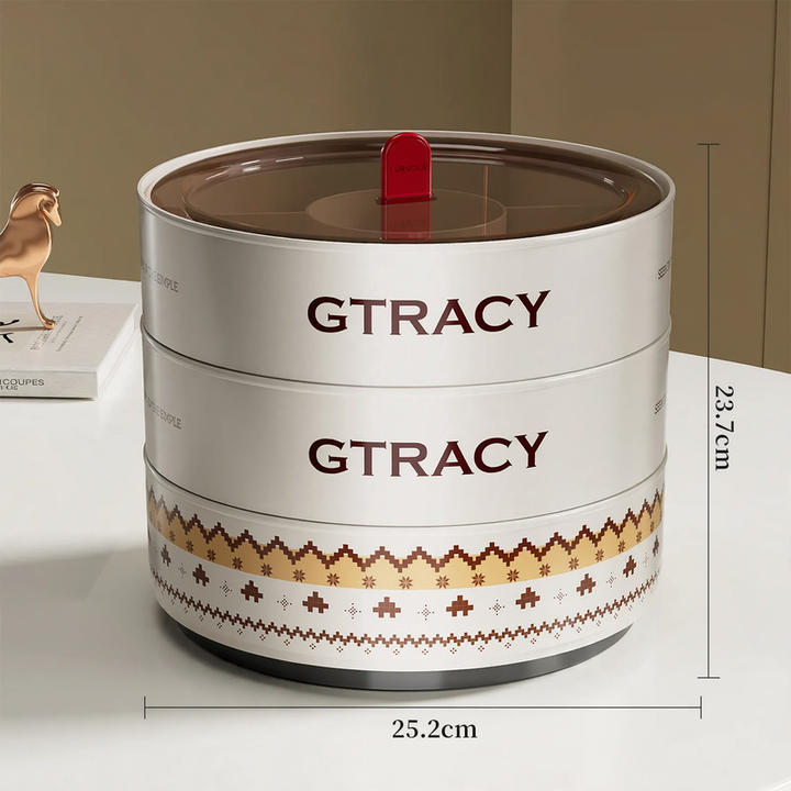 Candy dish with lid and compartments