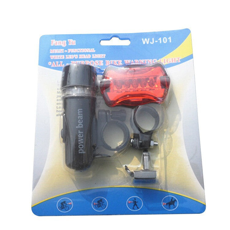 Bicycle light set with LED front light and rear light