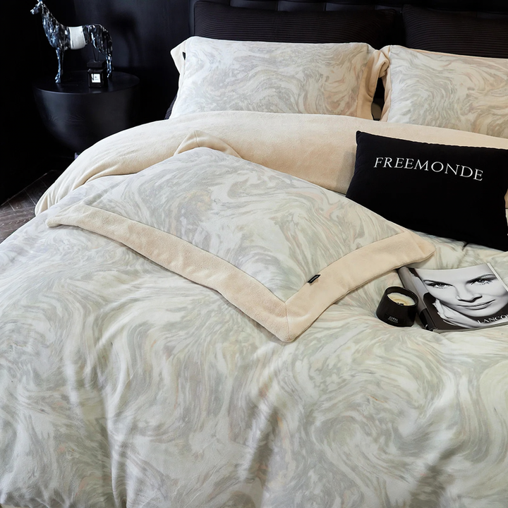 Milk fiber duvet cover set, 4-piece, winter