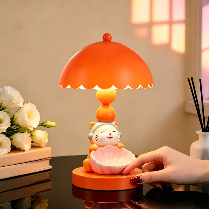 Lucky Cat Night Light with Storage Compartment