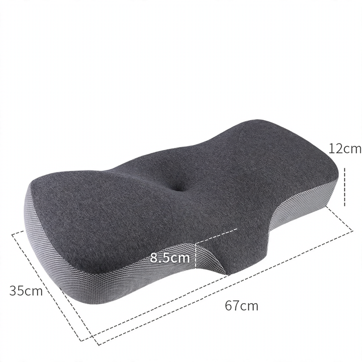 Ergonomic neck support pillow made of memory foam