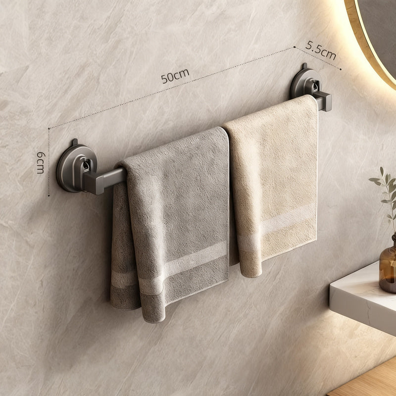 Towel holder with suction cup, extendable