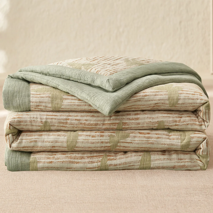 Cotton summer blanket, lightweight and breathable, washable
