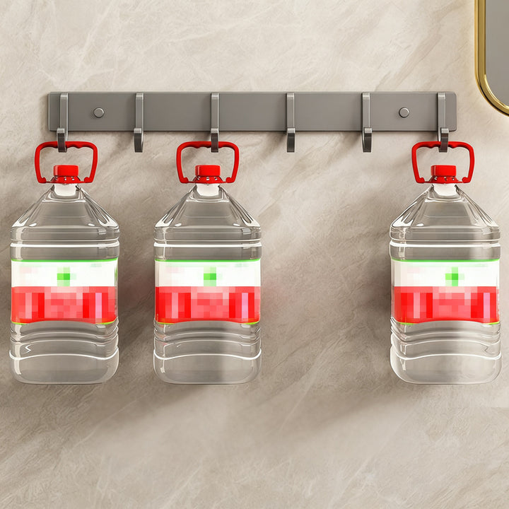 Aluminium coat hooks with adhesive fixation, 3–8 rows