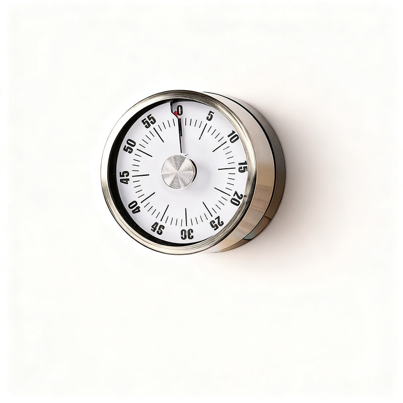 Mechanical kitchen timer with magnet holder