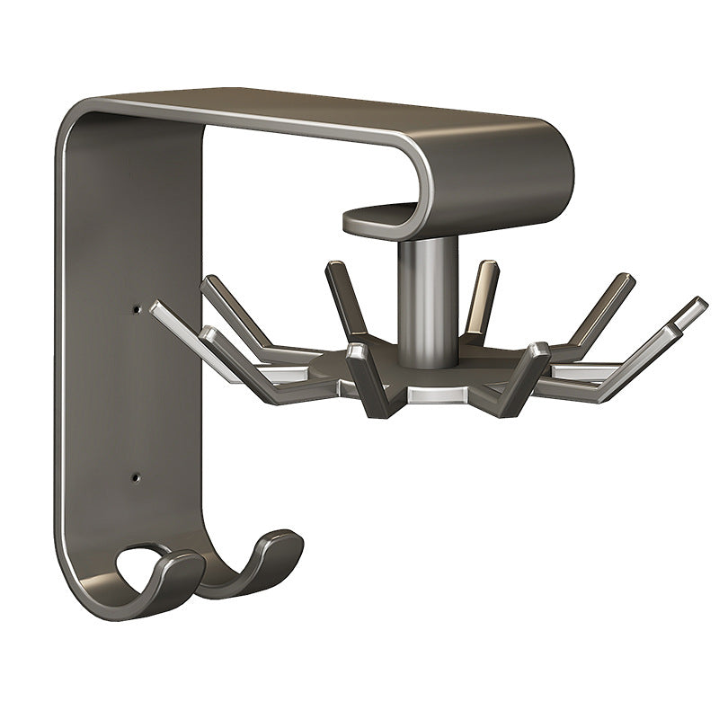 Rotatable wall hook for kitchen utensils, no drilling