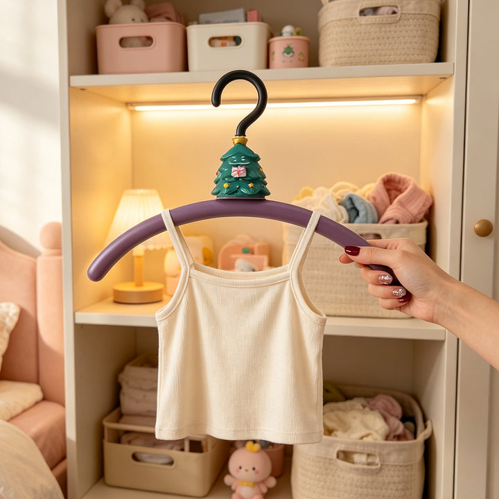 Clothes hanger, Christmas tree shape, non-slip, ABS