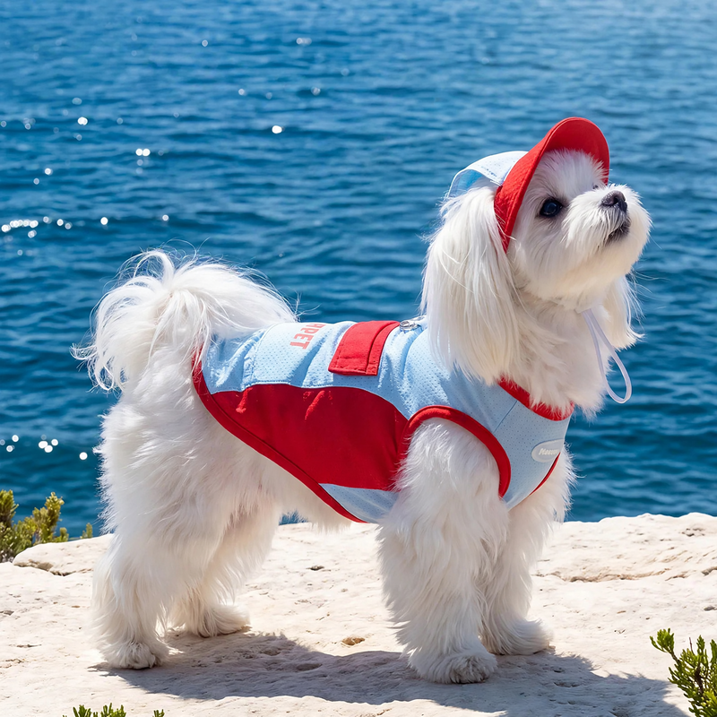 Summer Dog Shirt, Cooling, with Leash