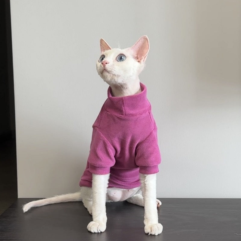 Dog coat made of sweatshirt fabric with pockets