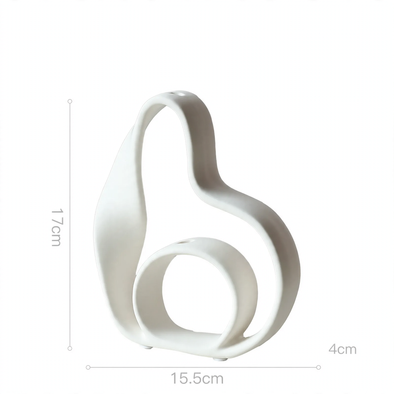 Geometric Ceramic Vase, Nordic Design
