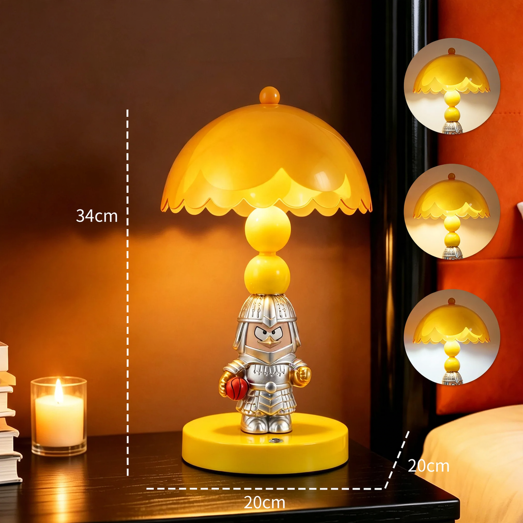 Penguin table lamp with armor, ABS